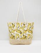 New Look Banana Shopper Beach Bag - Yellow