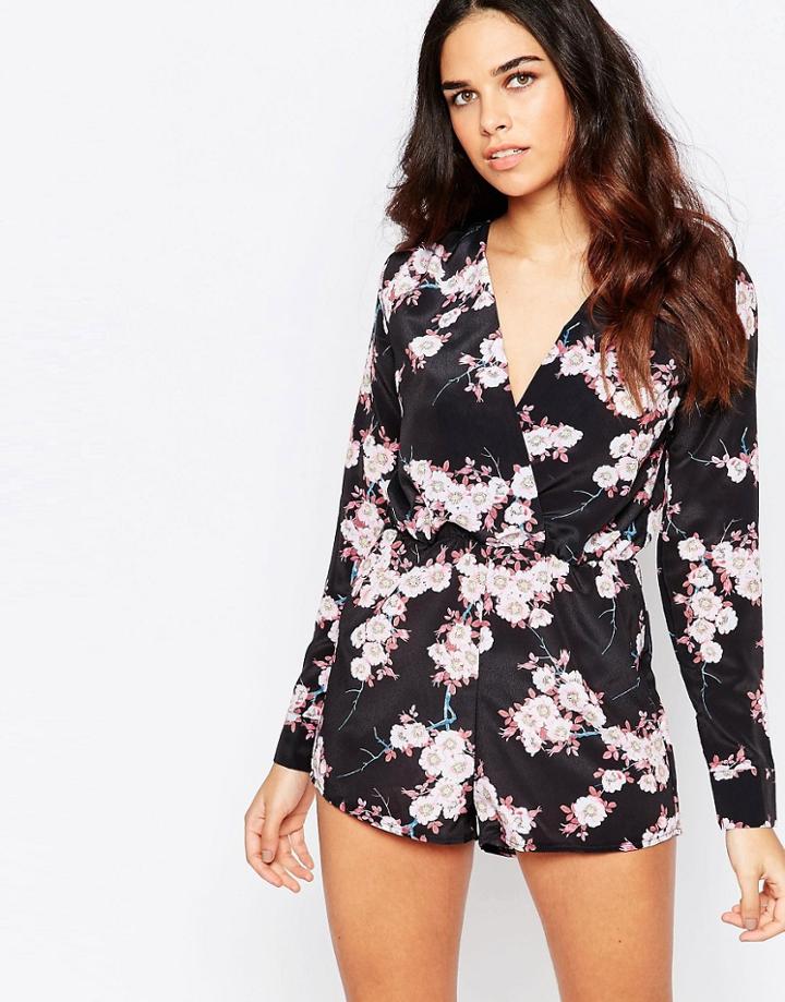 Oh My Love Wrap Over Romper - Wild Sukura