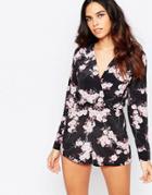 Oh My Love Wrap Over Romper - Wild Sukura