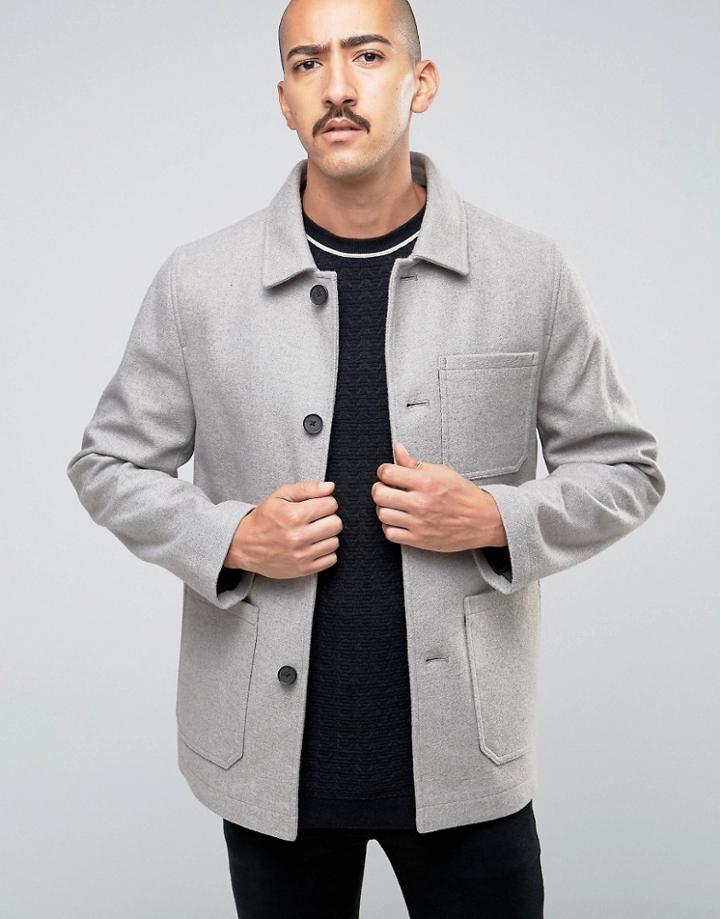 Stanley Adams Wool Rich Patch Pocket Coat - Gray