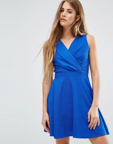 Wal G Skater Dress - Blue