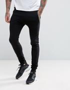 Asos Extreme Super Skinny Joggers With Zip Pockets - Black