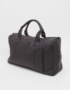 French Connection Faux Leather Classic Holdall Bag In Brown