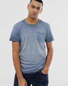 Jack And Jones Originals Pocket T-shirt With Raw Edges - Navy