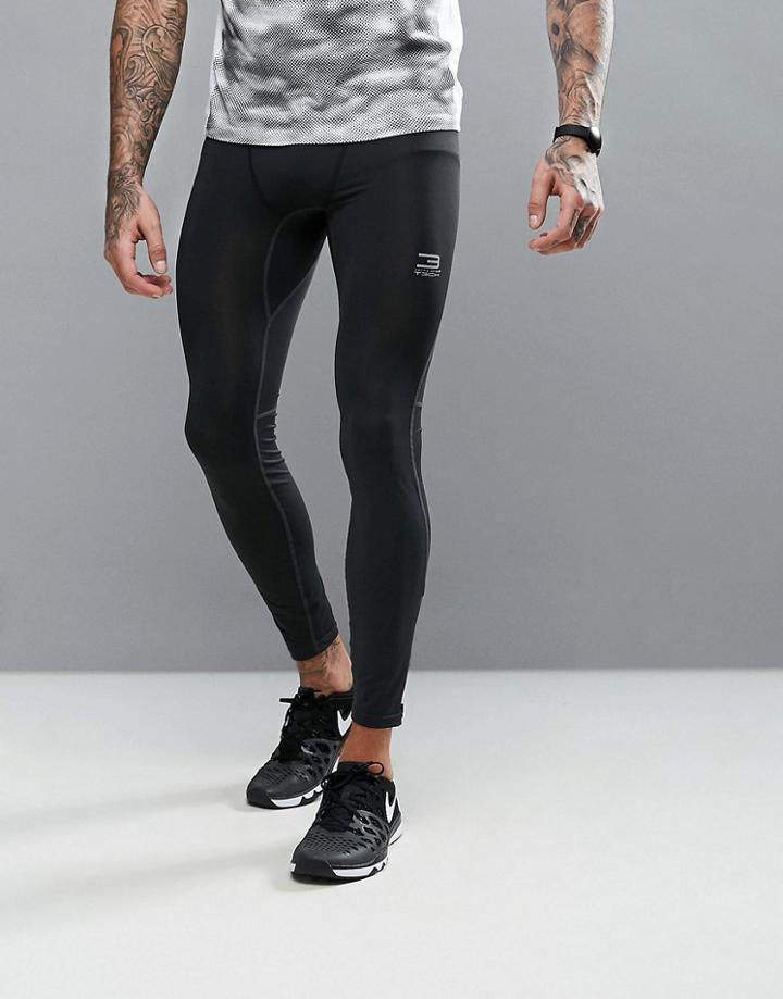 Jack & Jones Tech Running Leggings - Black