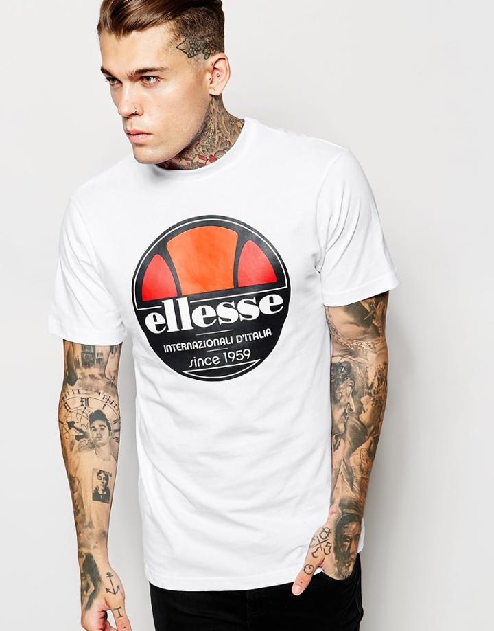 Ellesse T-shirt With Large Logo - White