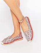 Vero Moda Printed Espadrille - Red Pattern