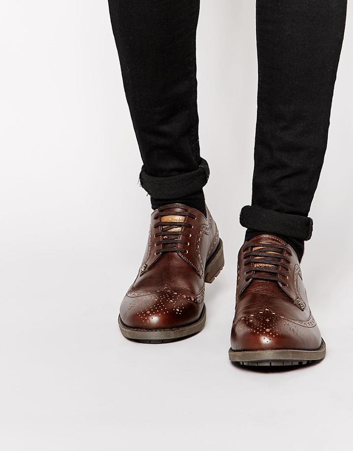 Original Penguin Leather Brogues - Brown