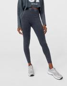 Stradivarius Legging In Gray Acid Wash-grey