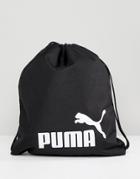 Puma Phase Drawstring Bag In Black 07494301 - Black