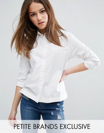 Waven Petite Fitted White Shirt - White