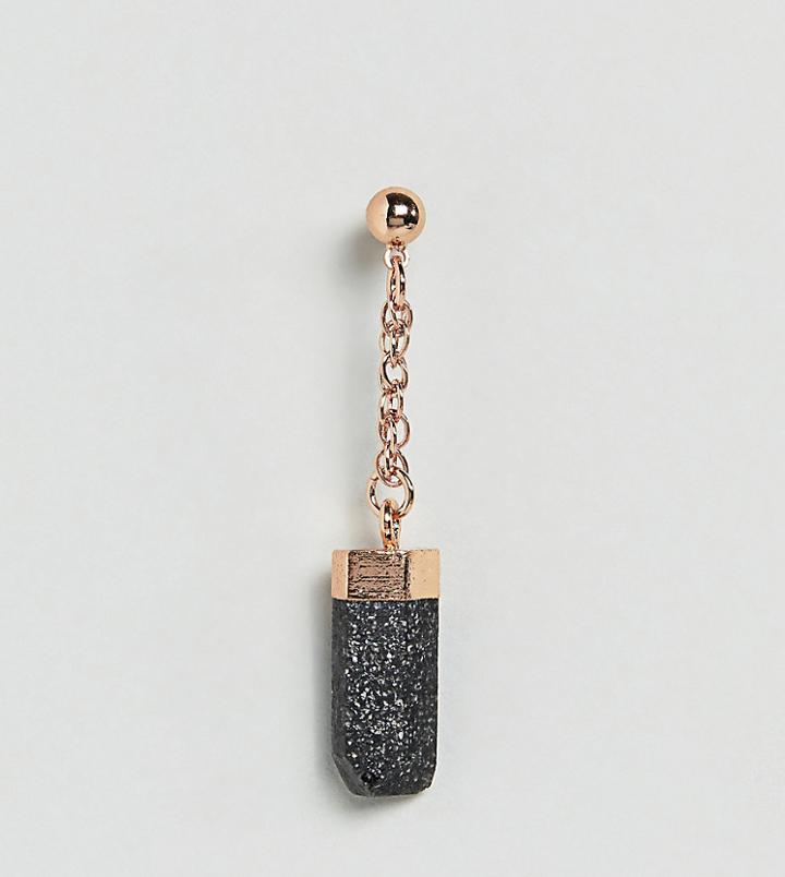 Reclaimed Vintage Inspired Single Drop Earring With Semi Precious Stone Exclusive To Asos - Gold