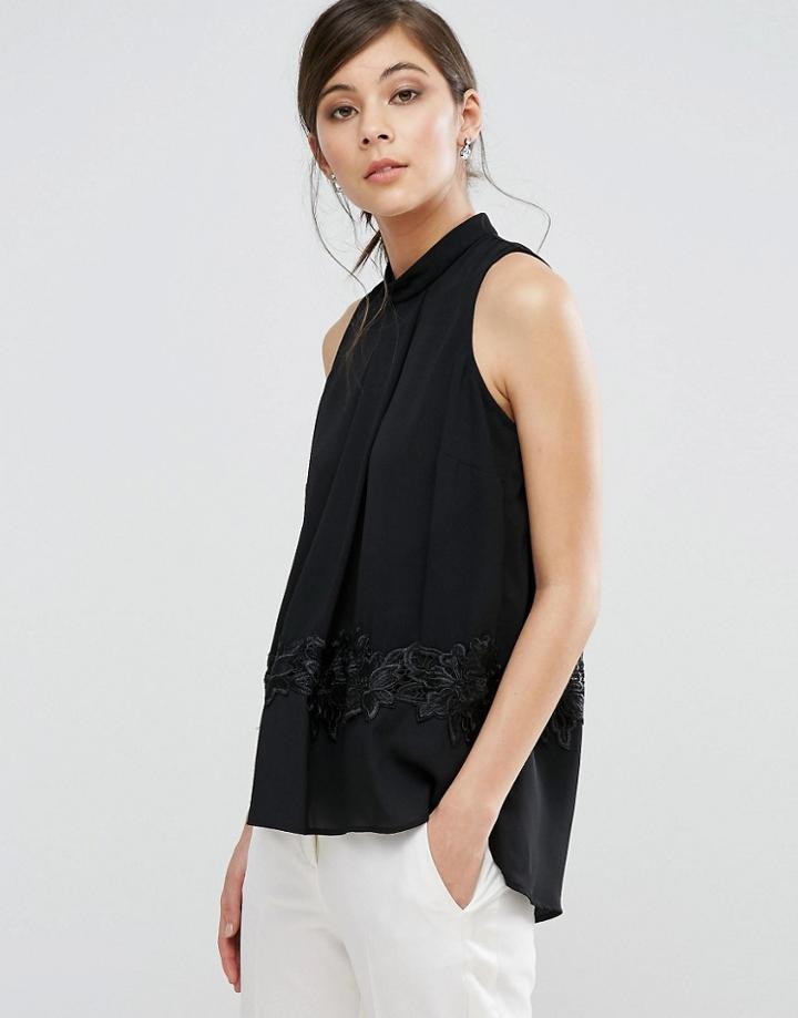 Coast Mia Lace Insert Tank Tank - Black