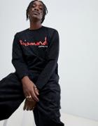Diamond Supply Cheetah Print Long Sleeve T-shirt In Black - Black