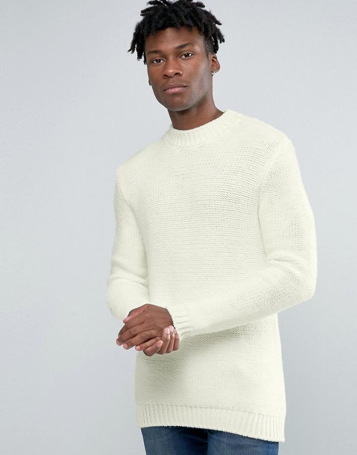 Pull & Bear Sweater In Off White - White