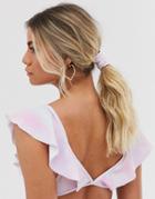 In The Style X Dani Dyer Hair Scrunchie In Acid Neon Tie Dye Print - Multi