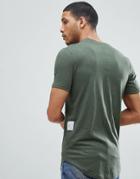 Jack & Jones Core Longline T-shirt - Green