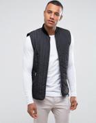 Solid Quilted Longline Vest - Green