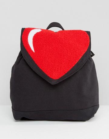 Lazy Oaf Heart Backpack - Black