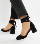 Asos Design Wide Fit Sorrow Mid Heels - Black