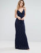 Jessica Wright Lace Cami Maxi Dress - Blue