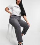 Simply Be Boyfriend Jeans In Washed Gray-grey
