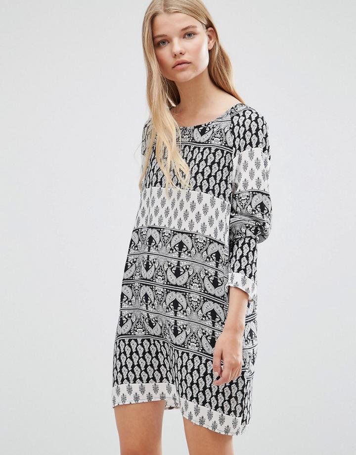 Vero Moda Nancy Boho Printed Tunic Dress - Black