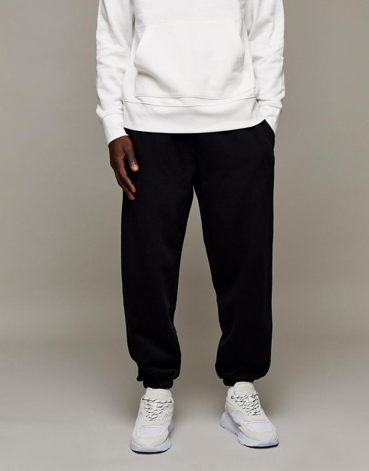 Topman Oversized Sweatpants In Washed Black