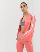 Adidas Originals Track Jacket In Pink - Pink