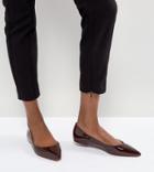 Asos Latch Pointed Ballet Flats
