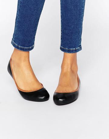 London Rebel Ballet Flats - Black