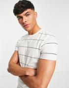 French Connection Thin Stripe T-shirt In White