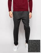 Asos Slim Smart Pants In 100% Wool - Gray