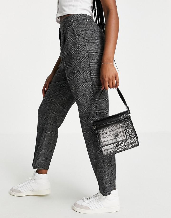 Truffle Collection Mock Croc Top Handle Bag In Black