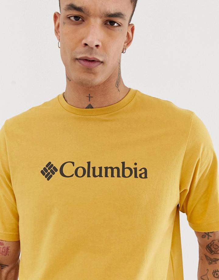 Columbia Csc Basic Logo T-shirt In Yellow - Yellow