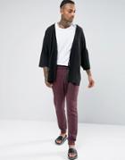 Asos Loungewear Skinny Jogger With Double Waistband - Purple