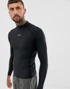 Skins Dnamic Force Thermal Compression Long Sleeve Top With Mock Neck In Black - Black
