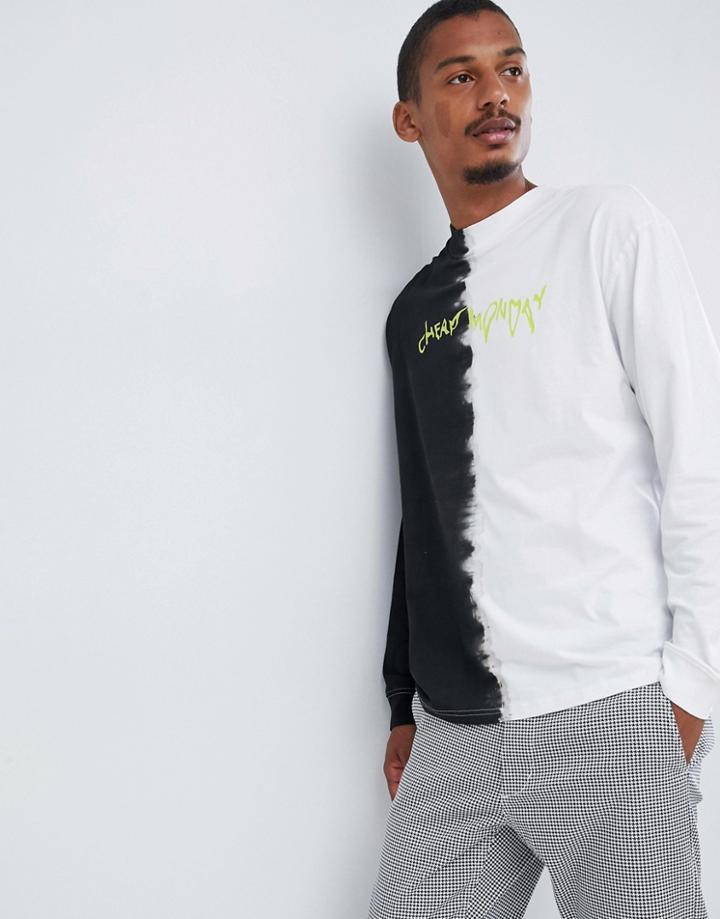 Cheap Monday Acid Wash Droop Logo T-shirt - White