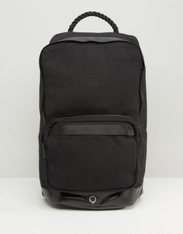Stighlorgan Cillian Backpack In Cotton Canvas - Black
