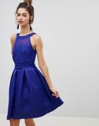 Little Mistress Applique Prom Dress - Blue