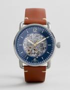 Fossil Me3159 Commutor Automatic Leather Watch 42mm - Tan