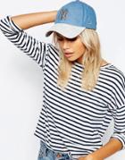 New Era Denim Curved Peak Ny Cap - Blue