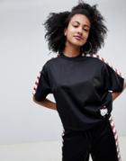 Hello Kitty X Asos Design Oversized Cropped Top With Bow Tape Detail - Black