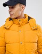 Jack & Jones Originals Padded Jacket With Removable Hood - Yellow
