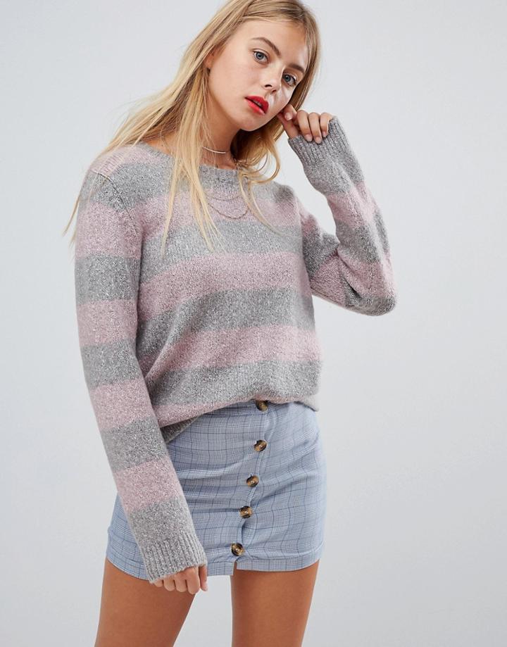 Emory Park Relaxed Sweater In Pastel Stripe