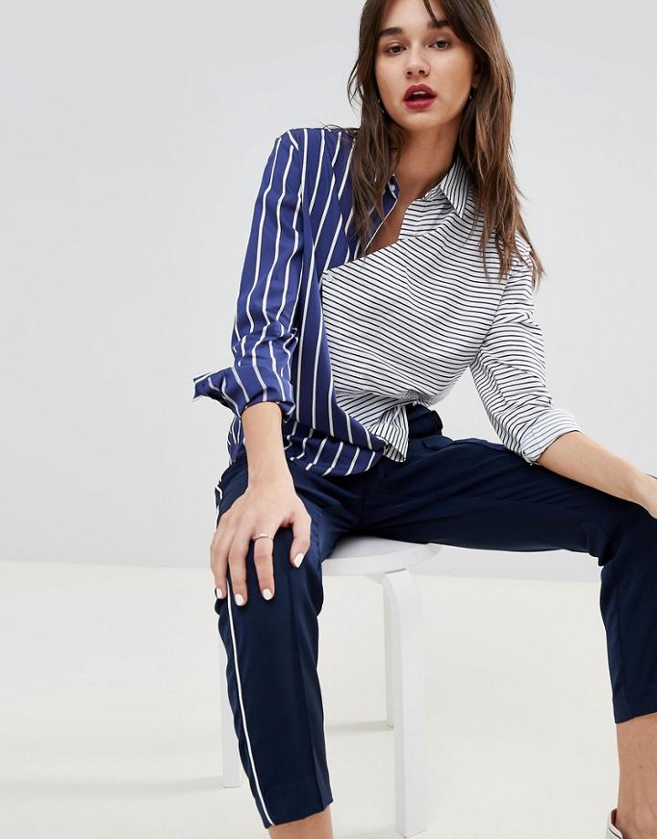 Hugo Multi Stripe Shirt - Navy