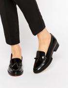 Park Lane Tassle Leather Loafers - Black