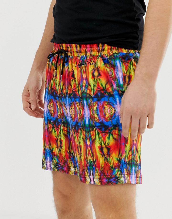 Liquor N Poker Short With Neon Kaleidoscope Print - Pink