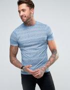 Another Influence Geo-tribal Print T-shirt - Blue