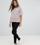 New Look Maternity Lace Up Ankle Leggings - Black